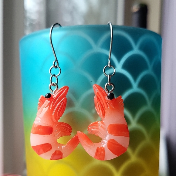 Hand Crafted Jewelry - 🦐 Brand New Hand-crafted Shrimp Earrings